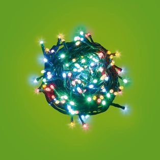 CATENA TLE 100 LED MULTI 5MM CONTROLLER 8G TIMER TRASFORMATORE ESTERNO CAVO V.