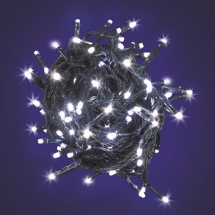 CATENA TL 180 LED BIANCO 5MM CONTROLLER 7G+OFF TIMER 6-18 ORE A BATTERIA ESTERNO