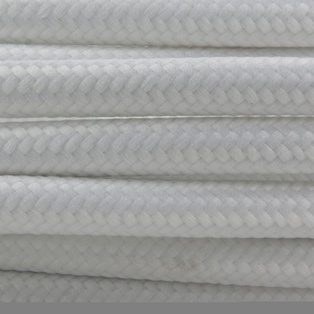 CAVO ELETTRICO RIVESTITO TESSUTO TONDO 3X0,75 45MT. BIANCO CONTAKT (PR. MT.)