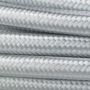 CAVO ELETTRICO RIVESTITO TESSUTO TONDO 3X0,75 45MT. ARGENTO CONTAKT (PR. MT.)