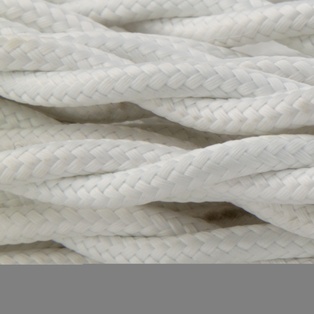 CAVO ELETTRICO RIVESTITO TESSUTO TRECCIATO 2X0,75 45MT. BIANCO CONTAKT (PR. MT)