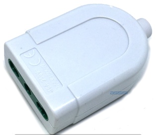 ADATTATORE PRESA BIPASSO 10/16A  2P+T BIANCO  MED