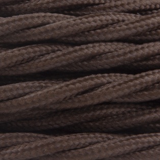 CAVO ELETTRICO RIVESTITO TESSUTO TRECCIATO 3X0,75 45MT. MARRONE CONTAKT (PR.MT.)