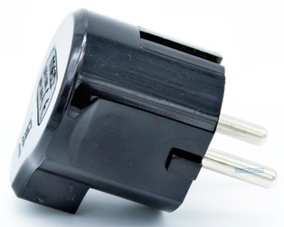 ADATTATORE SPINA VOLANTE SCHUKO FRANCESE NERO MED