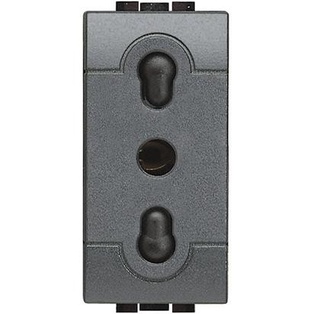 FRUTTO BTICINO PRESA BIVALENTE 10/16A DA INCASSO 10/16A 250V SERIE BTICINO LIVINGLIGHT 