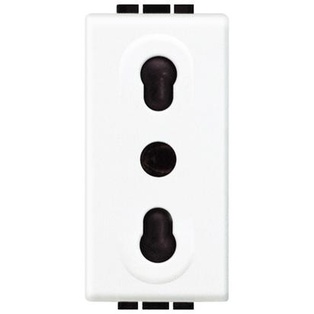 FRUTTO BTICINO PRESA BIVALENTE 10/16A DA INCASSO 250V SERIE BTICINO LIVINLIGHT 