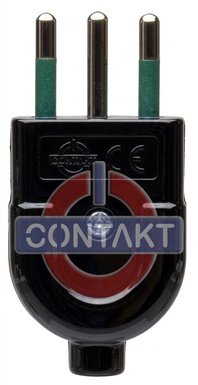 SPINA CIVILE CONTAKT 2P+T 10A S11 ASSIALE NERO