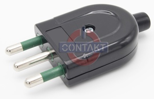 SPINA CIVILE CONTAKT 2P+T 16A S11 250V NERO