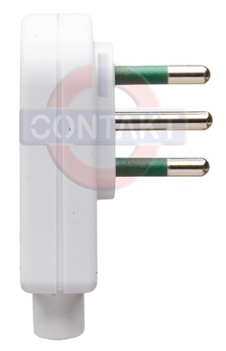 SPINA CIVILE CONTAKT PIATTA A SQUADRA 90° 2P+T 10A SPA11 250V  BIANCO