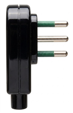 SPINA CIVILE CONTAKT  PIATTA A SQUADRA 90° 2P+T 10A SPA11 250V NERO