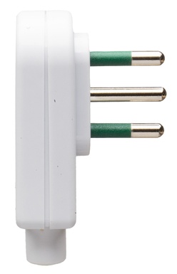 SPINA CIVILE CONTAKT  PIATTA A SQUADRA 90° 2P+T 10A SPA11 250V NERO