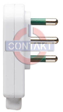 SPINA CIVILE CONTAKT PIATTA A SQUADRA 90° 2P+T 16A SPA17 250V BIANCO
