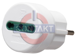 ADATTATORE CIVILE CONTAKT 1 SPINA 2P+T 16A TEDESCO/FRANCESE BIPRESA 2P+T 16A P17/11 BIANCO