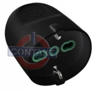 PRESA CIVILE CONTAKT MOBILE 2P+T 10/16A + SCHUKO P17/11  P40 250V NERO