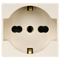 FRUTTO FAEG PRESA SCHUKO 16A + TERRA CENTRALE DA INCASSO 10/16A 250V TIPO BTICINO MAGIC