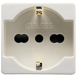 FRUTTO GEWISS PRESA SCHUKO 16A+TERRA CENTRALE DA INCASSO 10/16 250V SERIE SYSTEM