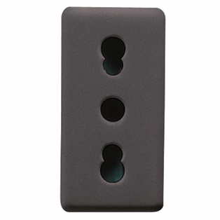 FRUTTO GEWISS PRESA BIVALENTE 10/16A DA INCASSO 10/16 250V SERIE SYSTEM BLACK