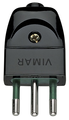 SPINA CIVILE VIMAR 2P+T 10A S11 ASSIALE  NERO
