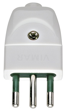 SPINA CIVILE VIMAR 2P+T 10A S11 ASSIALE BIANCO