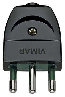 SPINA CIVILE VIMAR 2P+T16A S17 ASSIALE NERO