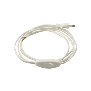 CAVO ELETTRICO FAI PIATTO CON CABLAGGIO INTERRUTTORE BIPOLARE 200CM BIANCO 