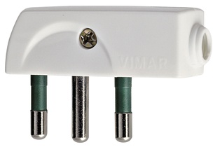 SPINA CIVILE VIMAR PIATTA A SQUADRA 90° 2P+T 16A S17 250V BIANCO