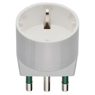 ADATTATORE CIVILE VIMAR SPINA 2P+T 16A S17 PRESA 2P+T 16A P30 SCHUKO BIANCO