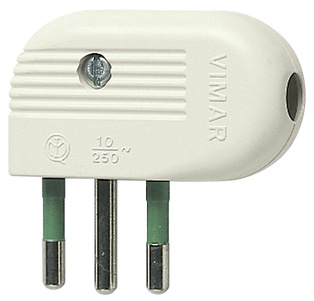 SPINA CIVILE VIMAR PIATTA A SQUADRA 90° 2P+T 16A 250V BIANCO