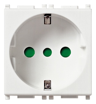 FRUTTO VIMAR PRESA 2P+T 16A + SCHUKO SERIE PLANA BIANCO