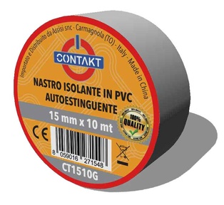 NASTRO ADESIVO ISOLANTE CONTAKT 15MMX10MT GRIGIO