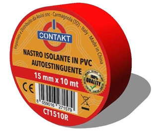 NASTRO ADESIVO ISOLANTE CONTAKT 15MMX10MT ROSSO