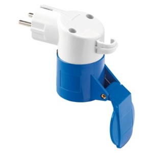 ADATTATORE PRESA INDUSTRIALE CEE 2P+T 16A 230V SPINA SCHUKO 2P+T 16A