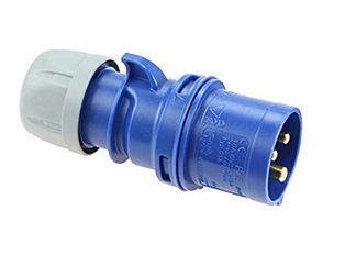 SPINA INDUSTRIALE VOLANTE 2P+T 32A 230V IP44 BLU