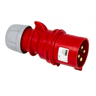 SPINA INDUSTRIALE VOLANTE 3P+T 16A 400V IP44 ROSSO