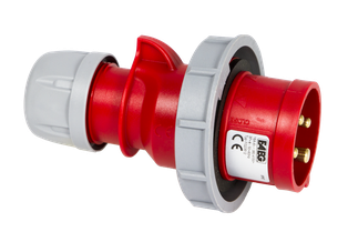 SPINA INDUSTRIALE VOLANTE 3P+T 16A 400V IP67 ROSSO