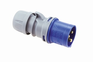SPINA INDUSTRIALE VOLANTE ATTACCO RAPIDO 2P+T 16A 230V IP44 BLU