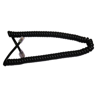 CAVETTO TELEFONICO ESTENSIBILE NERO 2,5MT PLUG-PLUG 4-4