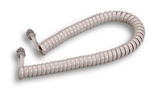 CAVETTO TELEFONICO ESTENSIBILE AVORIO 2,5MT PLUG-PLUG 4-4