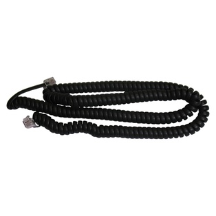 CAVETTO TELEFONICO ESTENSIBILE NERO  5MT PLUG-PLUG 6-4