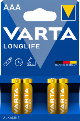 PILE VARTA ALKALINE LONGLIFE MINISTILO AAA BL. 4 4103