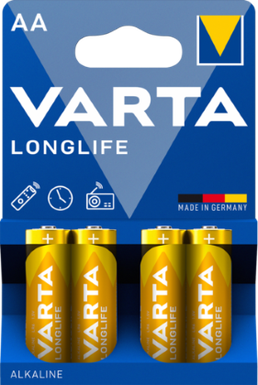 PILE VARTA ALKALINE LONGLIFE STILO AA BL. 4 4106