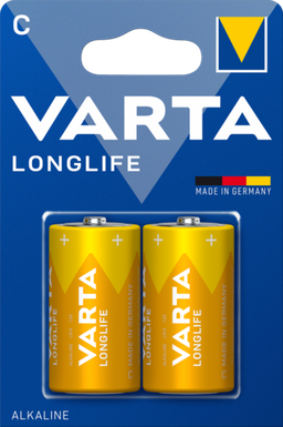 PILE VARTA ALKALINE LONGLIFE   MEZZA TORCIA  BL .2  4114