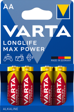 PILE VARTA ALKALINE LONGLIFE MAX POWER STILO AA  BL.4 4706