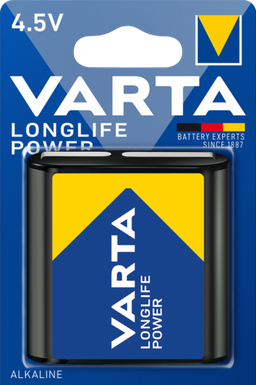 PILE VARTA ALKALINE LONGLIFE POWER  PIATTA 4.5V  BL.1