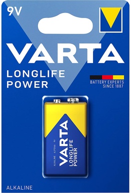 PILE VARTA ALKALINE LONGLIFE POWER  9V  BL.1  4922