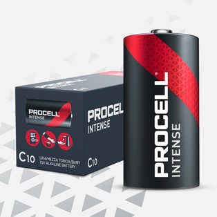 PILE DURACELL PROCELL ALKALINE MEZZA TORCIA C 1.5V CONF. PZ.10 (PREZZO A PILA)