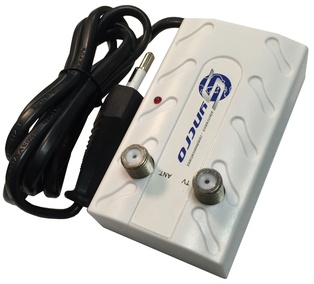 ALIMENTATORE TV SYNCRO STABILIZZATO 12V 400MA 1 INGRESSO ANTENNA - 1 USCITA TV  87X52 