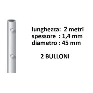 PALO MT 2 Ø 45 X 1,4 RF DADI M8