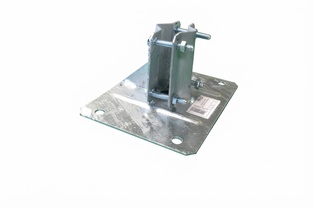 PIASTRA POSA A TERRA SYNCRO 20X15CM PER PALO MAX Ø50MM 