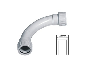 GIUNTO FAEG CURVA STAGNA A 90 GRADI PER TUBI RIGIDI TUBO-TUBO IP65 Ø25